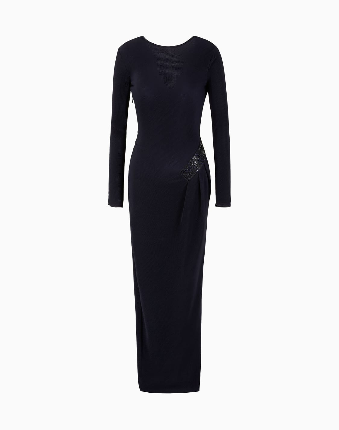 vestido-largo-de-punto-elstico-plisado-azul--giorgio-armani