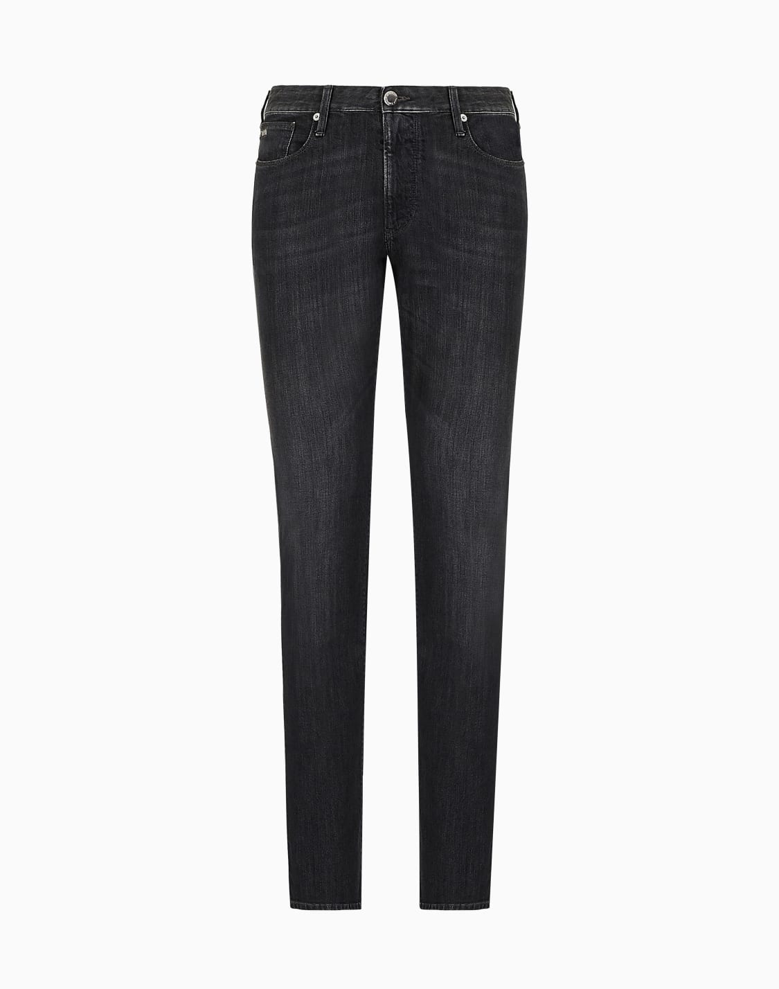 vaqueros-j06-slim-fit-de-cmoda-sarga-denim-jaspeada-de-10-onzas-negro--emporio-armani