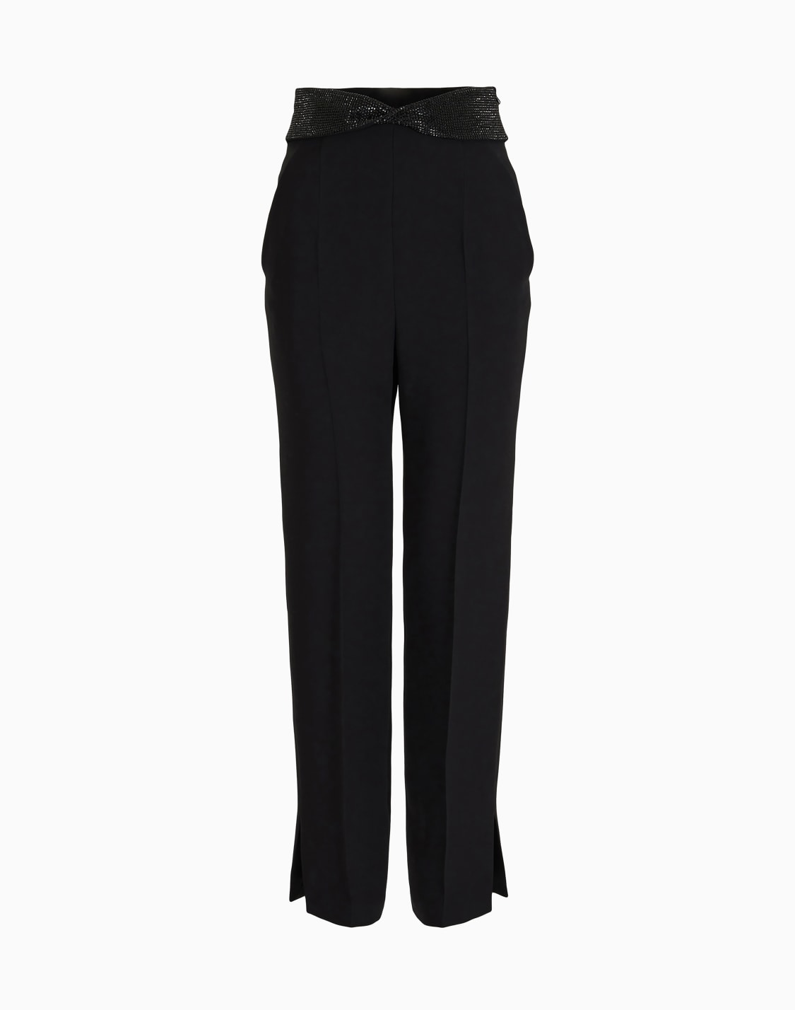 pantalon-droit-en-cady-de-soie-avec-dtails-en-strass--motif--giorgio-armani