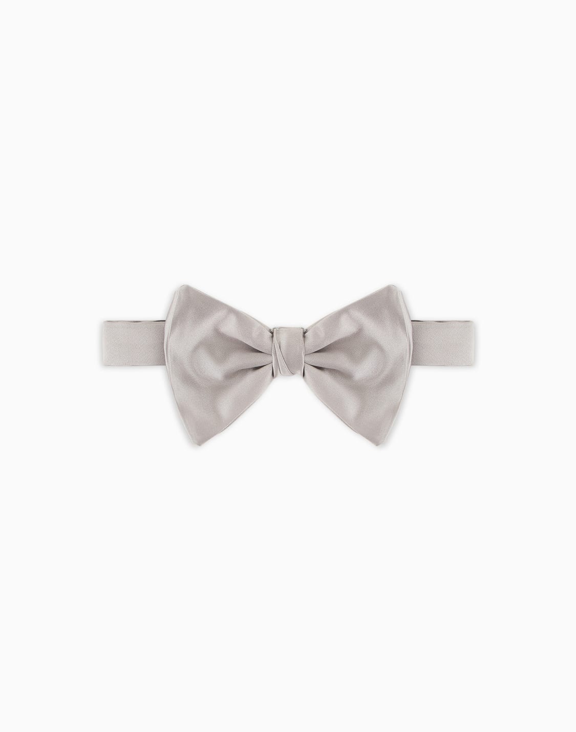 knotted-bow-tie-in-micro-textured-pure-silk-silver--emporio-armani