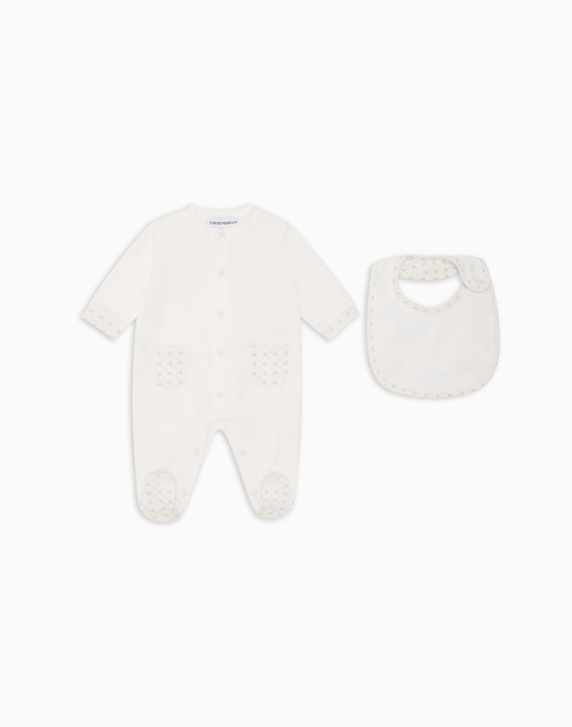jersey-onesie-and-bib-gift-set-with-op-art-eagles-beige--emporio-armani