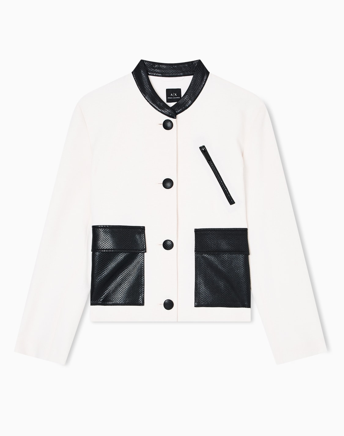 cropped-jacket-with-faux-leather-details-white--armani-exchange
