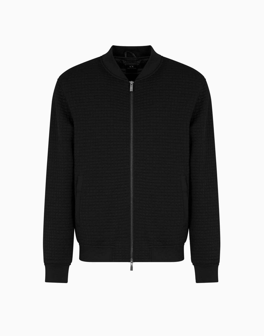 cazadora-bomber-con-cremallera-en-tejido-elstico-negro--armani-exchange