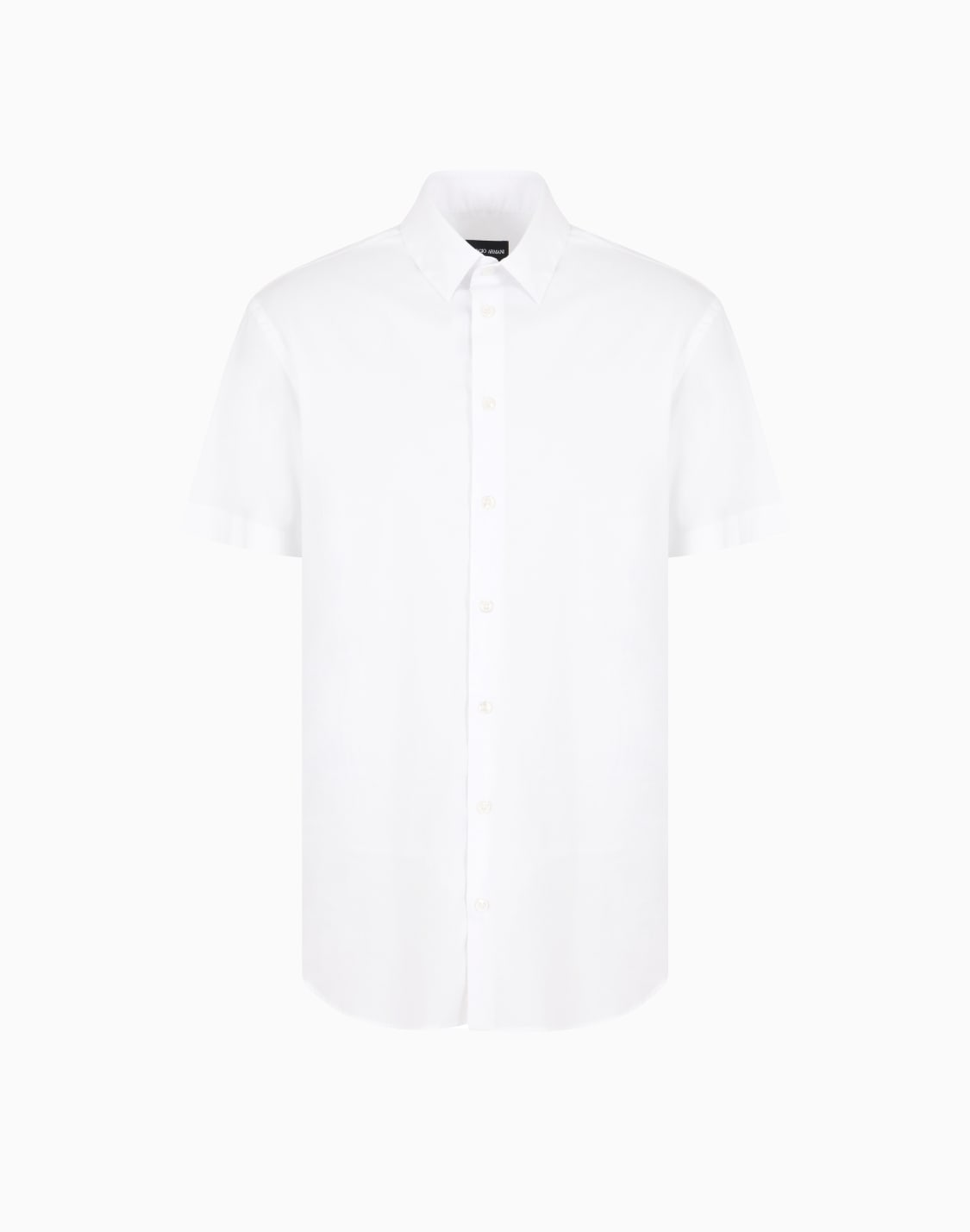 kurzrmlige-bluse-aus-stckgefrbtem-stretch-gewebe-wei--giorgio-armani