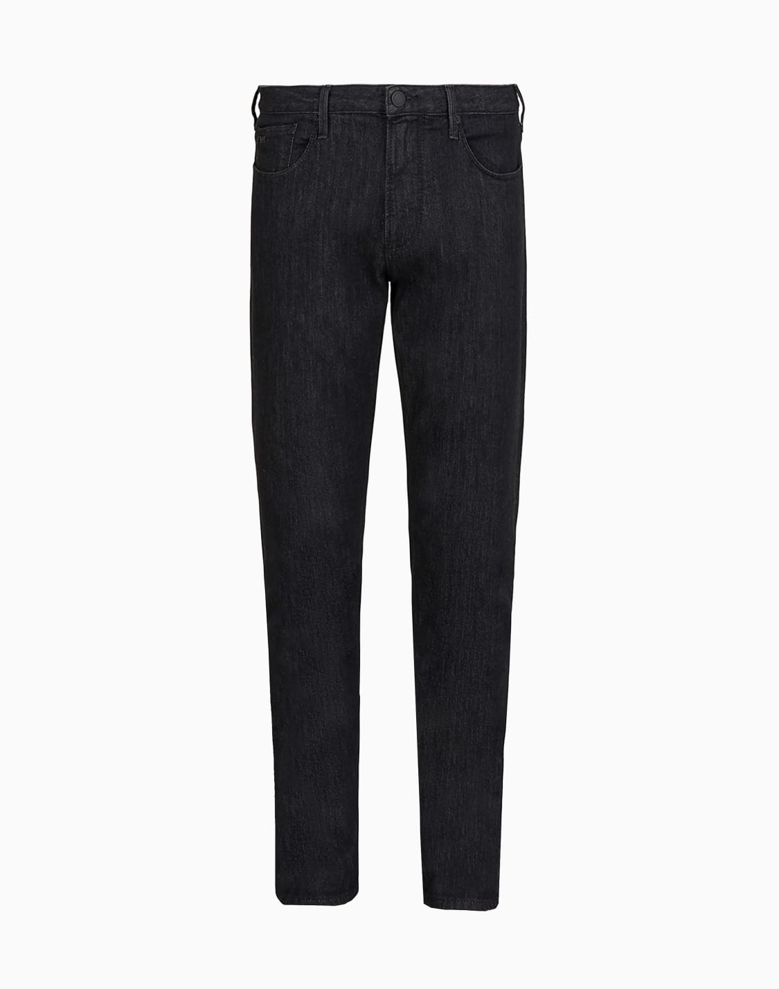 j06-slim-fit-twill-melange-jeans-in-10-oz-comfort-denim-negro--emporio-armani