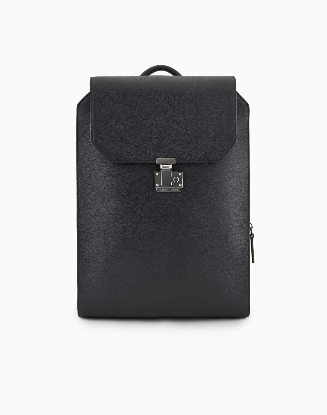 バックパック-タンブルレザ製-フラップノトパソコン用コンパトメント-ブラック--emporio-armani
