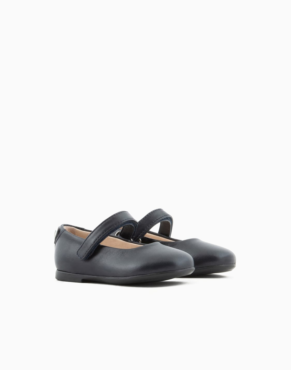 バレリナシュズ-レザ製-ストラップ-ネイビブル--emporio-armani