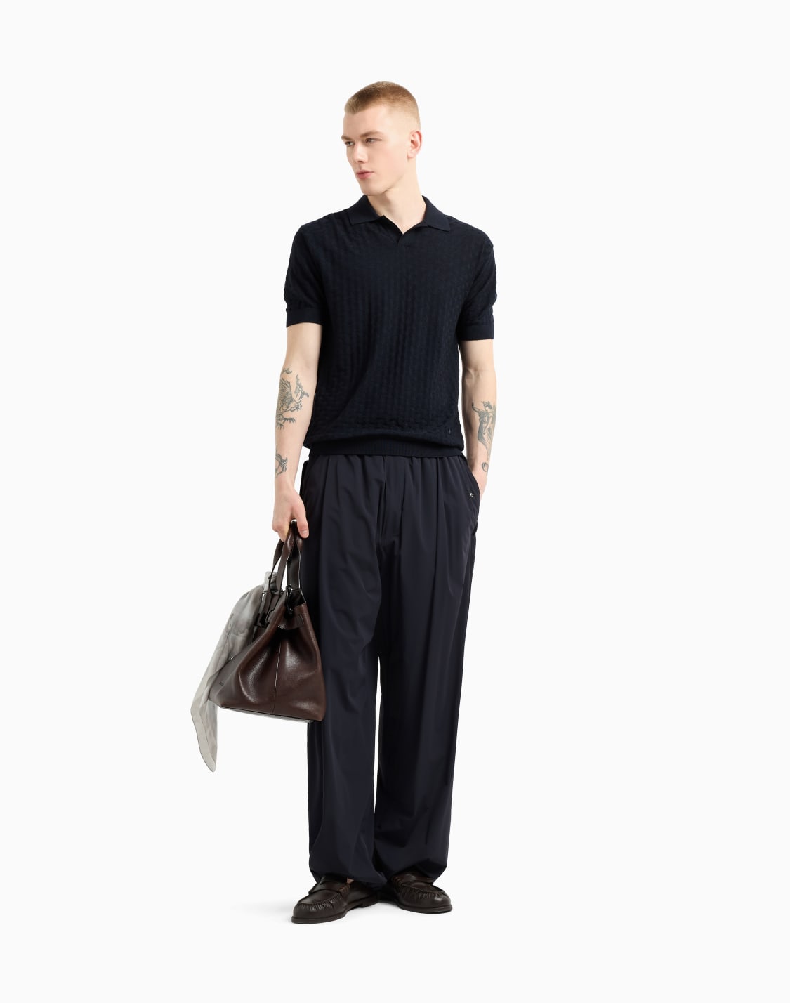 us-exclusive-woven-effect-virgin-wool-jumper-with-a-polo-shirt-collar-blue--emporio-armani