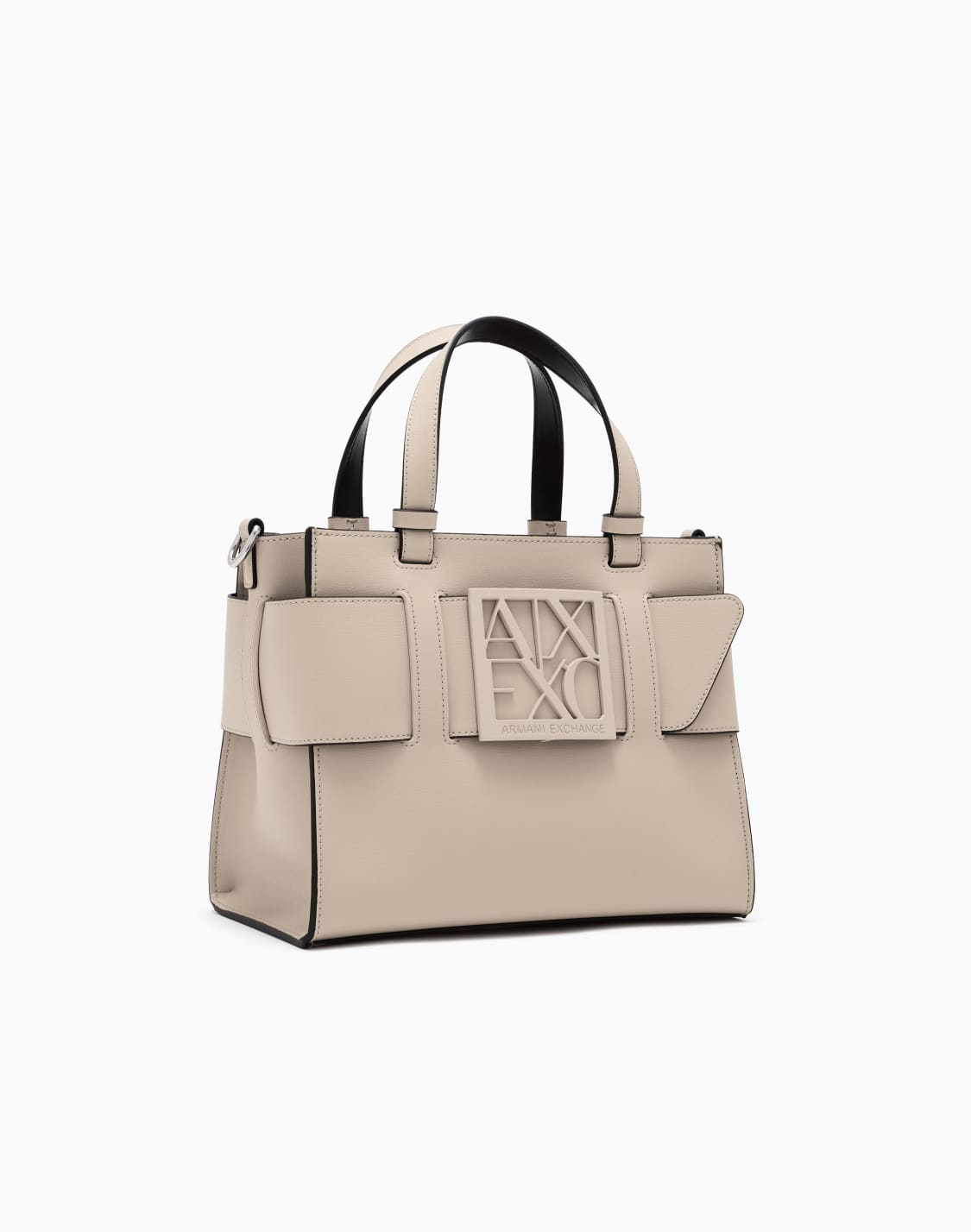 bolso-tote-mediano-con-doble-asa-y-bandolera-beige--armani-exchange
