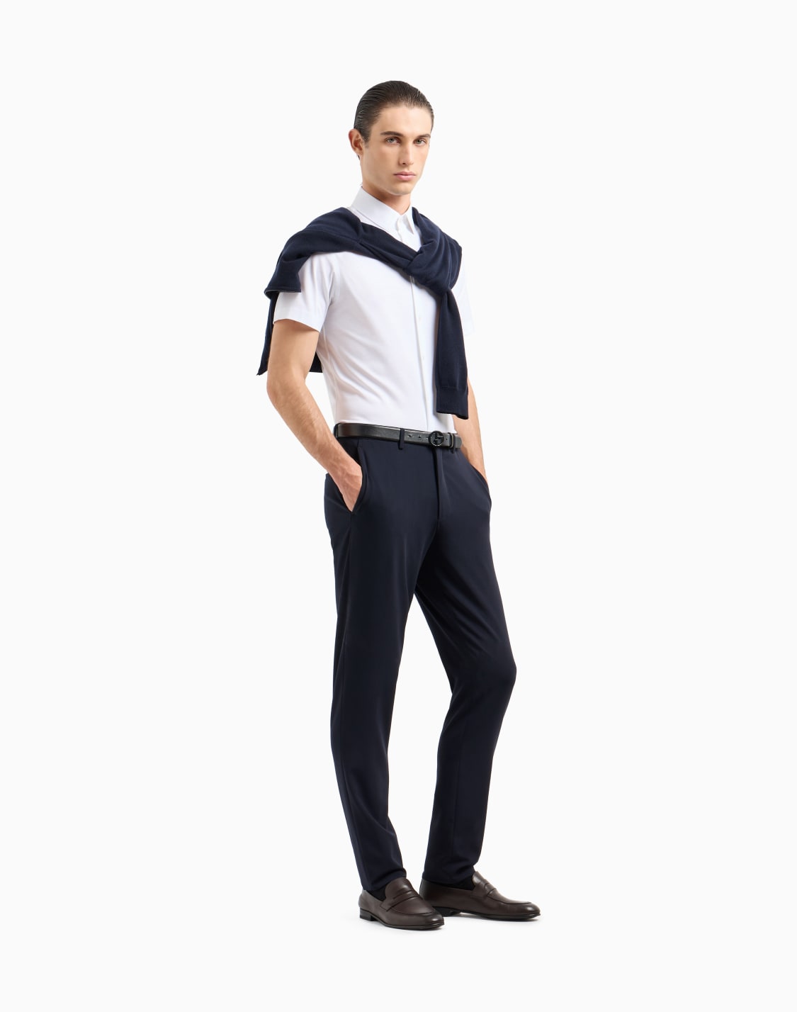 kurzrmliges-baumwollhemd-wei--giorgio-armani