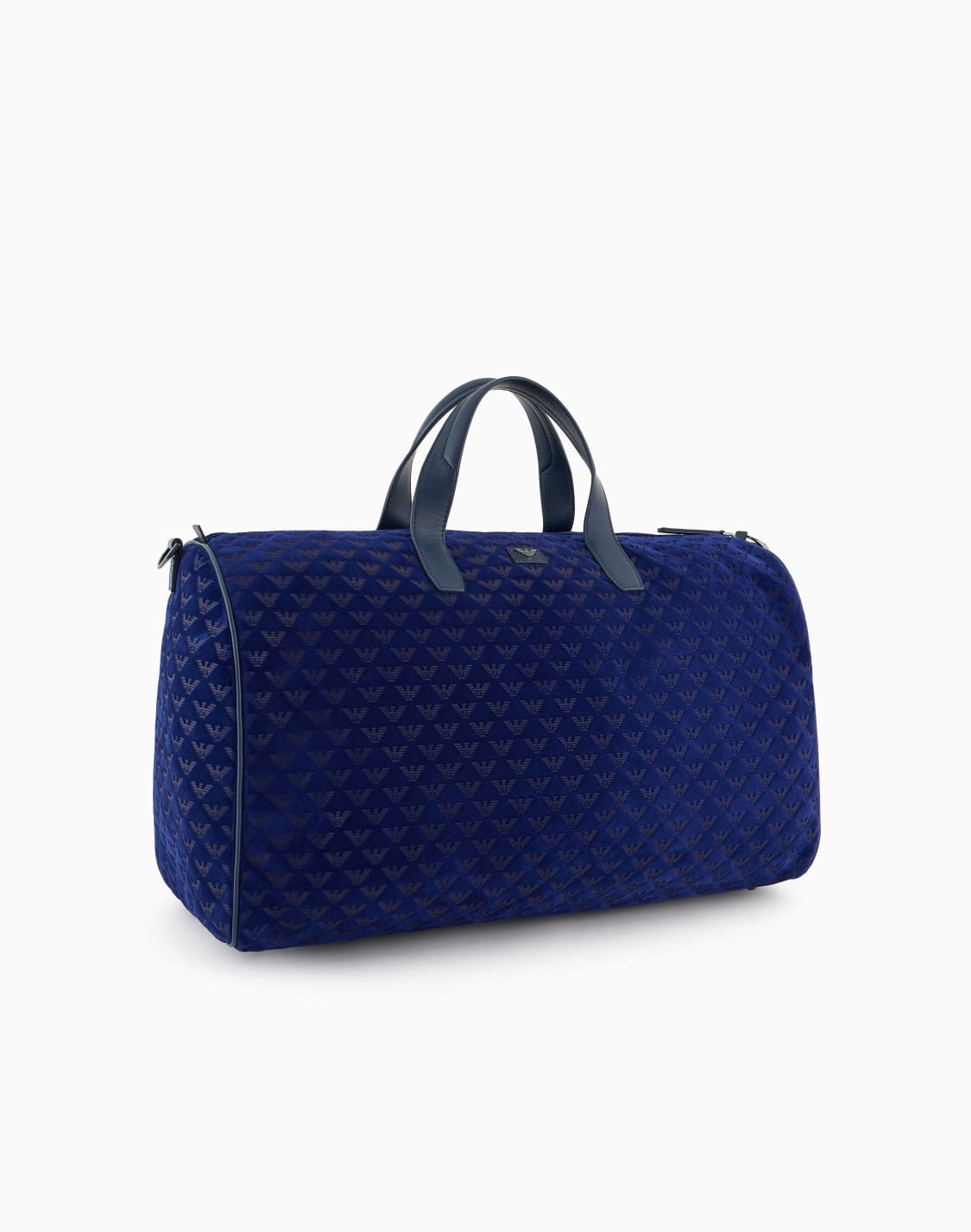 ダッフルバッグ-スエド-オルオバエンボスイグル-ブル--emporio-armani
