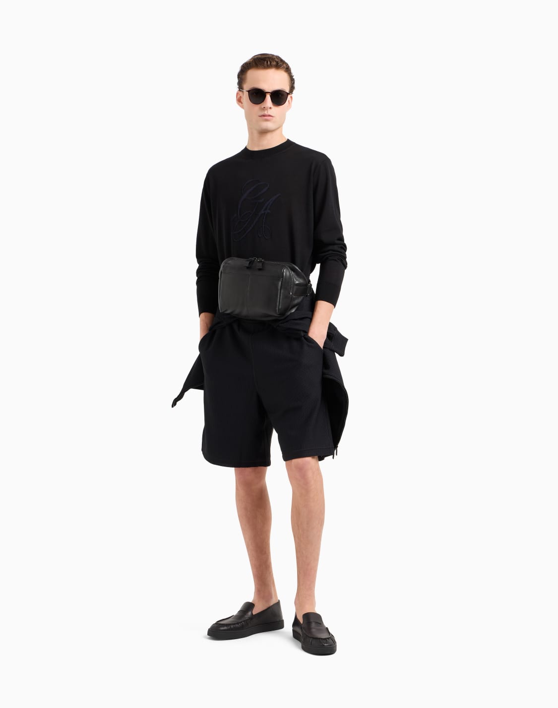 bermuda-shorts-in-technical-waffle-fabric-black--giorgio-armani