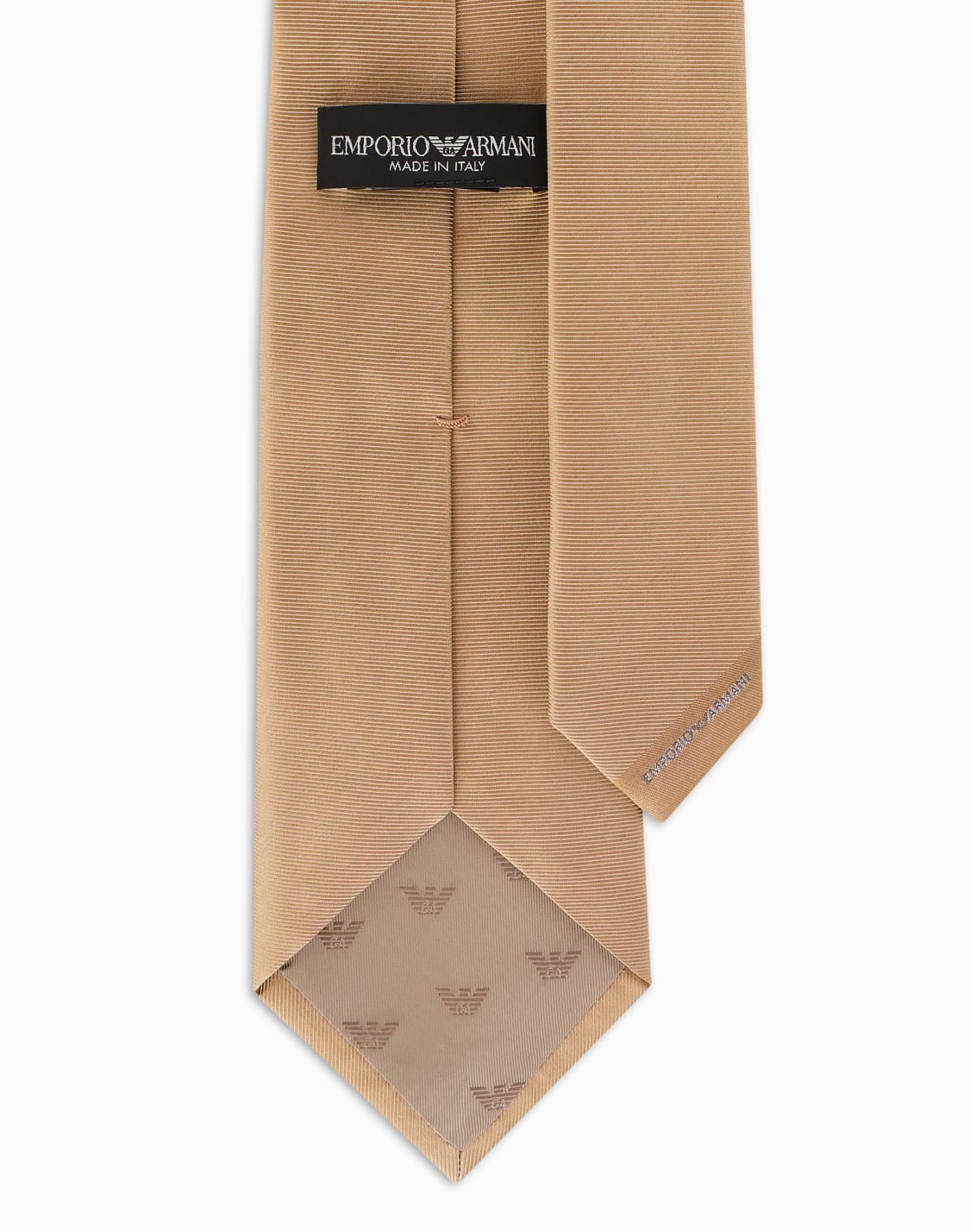 cravate-en-pure-soie-effet-ottoman-beige--emporio-armani