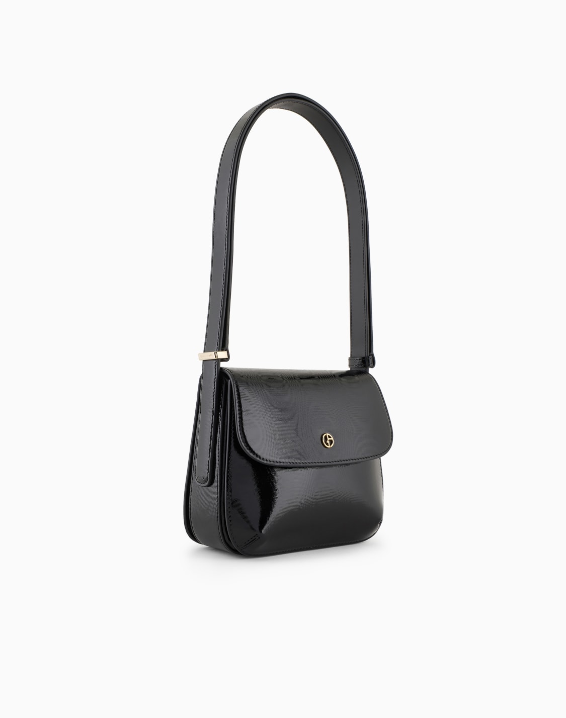 ジョルジオ-アルマニ-ラ-プリマ-バッグ-パテントレザ製-モワレ-ブラック--giorgio-armani