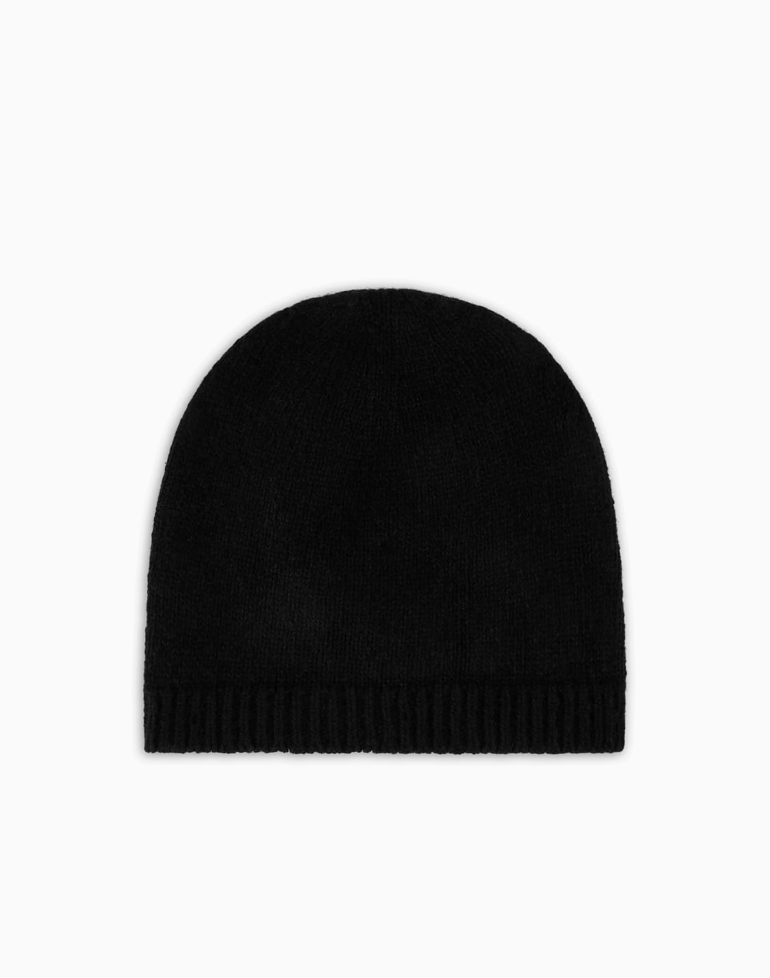 pure-cashmere-ribbed-beanie-black--emporio-armani