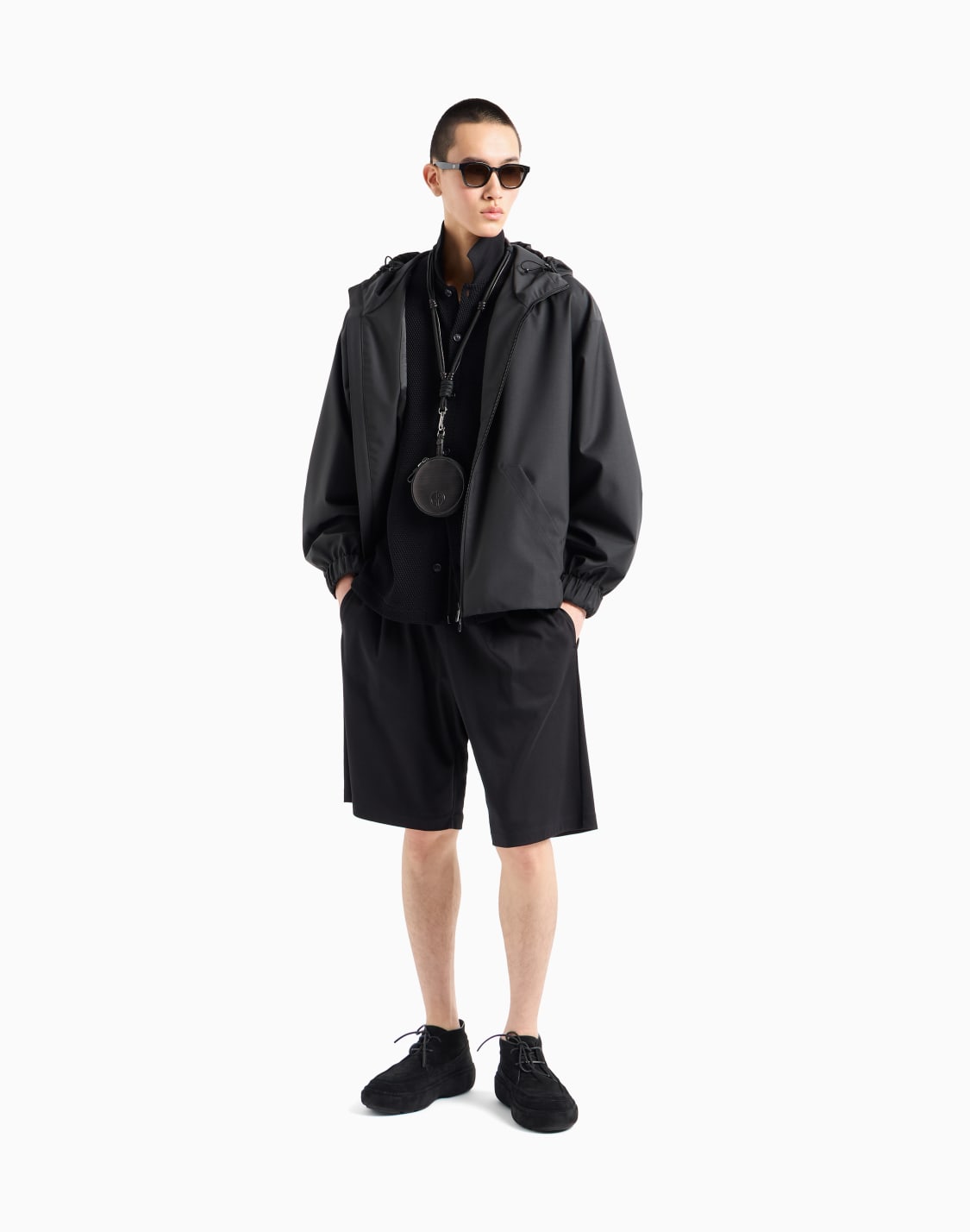 バミュダパンツ-コットンインタロック-ブラック--giorgio-armani
