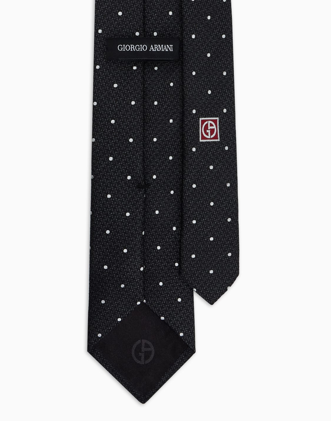 ネクタイ-シルク-ジャカド-ブラック--giorgio-armani