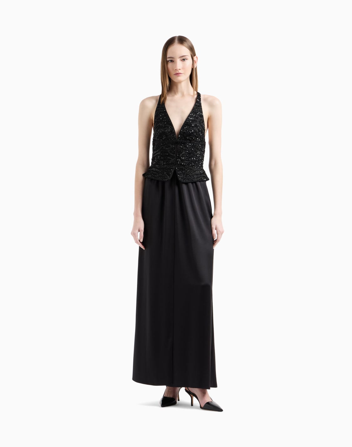 robe-longue-en-soie-brode-noir--giorgio-armani