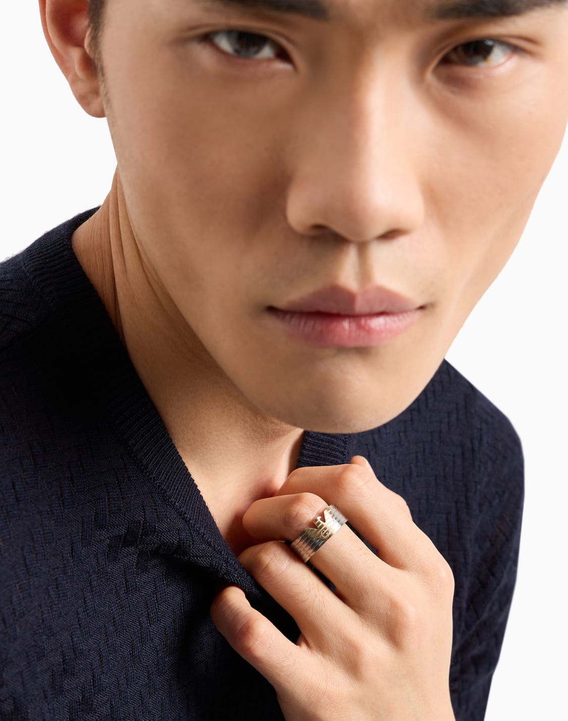 two-tone-stainless-steel-band-ring-multicoloured--emporio-armani