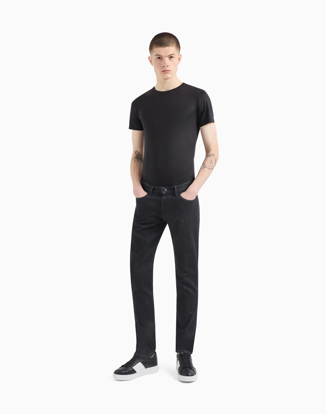 j06-slim-fit-twill-melange-jeans-in-10-oz-comfort-denim-negro--emporio-armani