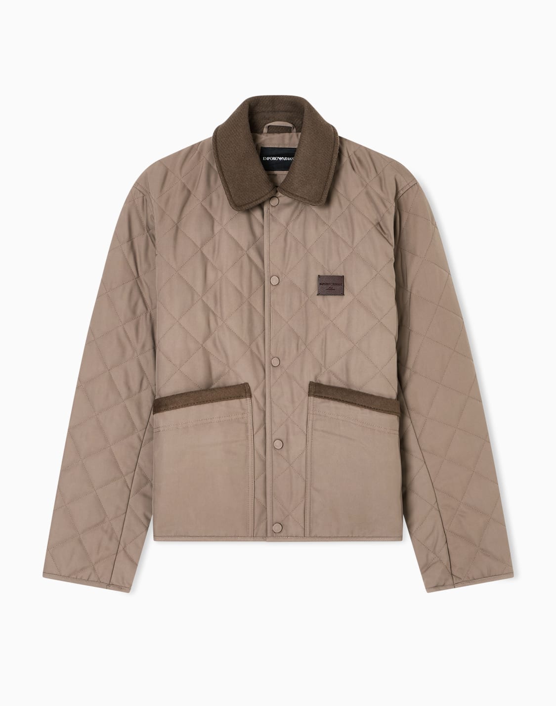 ブルゾン-キルティングナイロン-フランネルディテル-ベジュ--emporio-armani