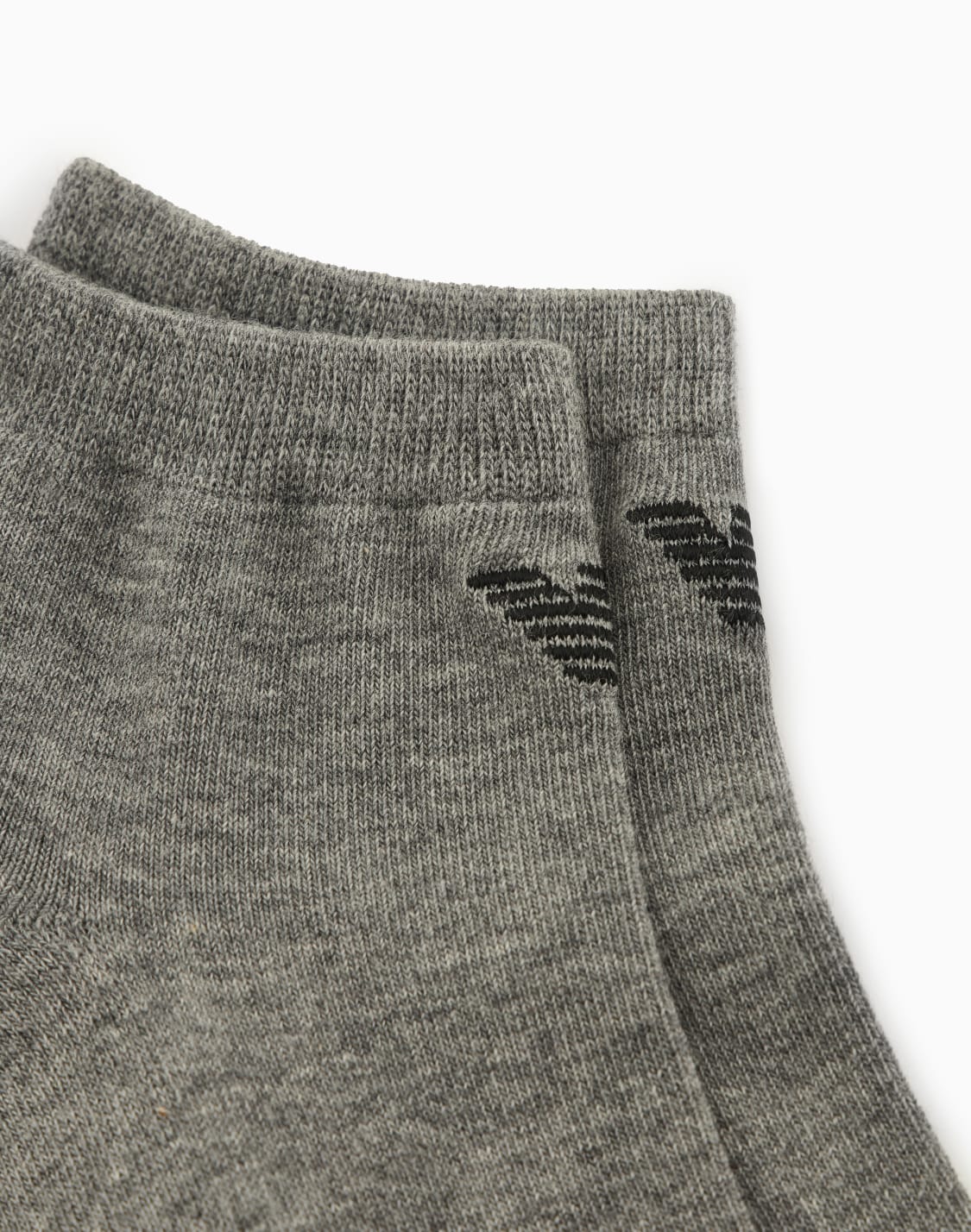 アンクル丈刺繍イグルロゴソックス-グレ--emporio-armani