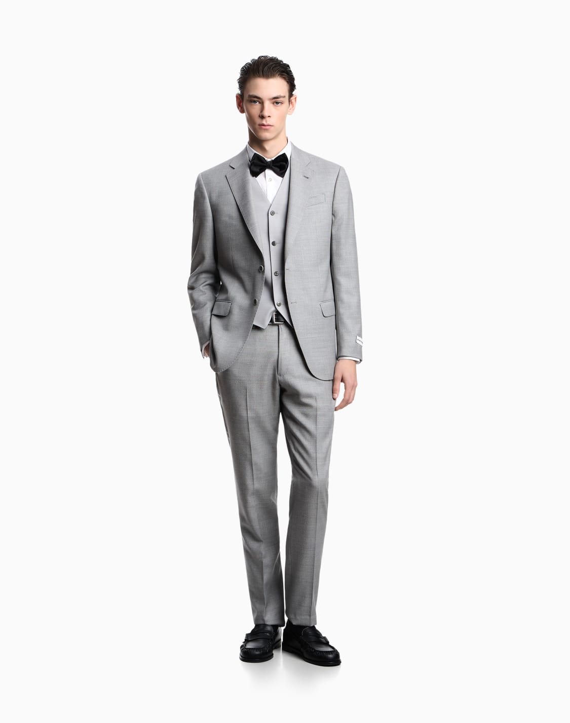 chaleco-de-abotonadura-sencilla-de-lana-tcnica-gris--emporio-armani