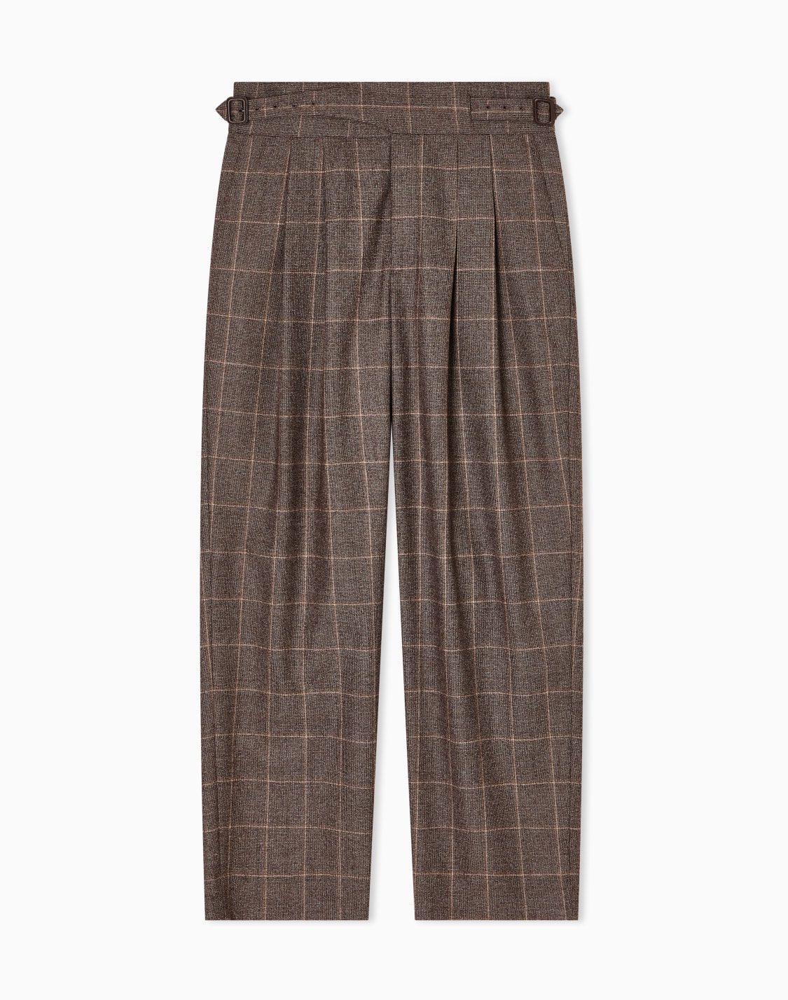 check-motif-flannel-trousers-with-pleats-brown--emporio-armani
