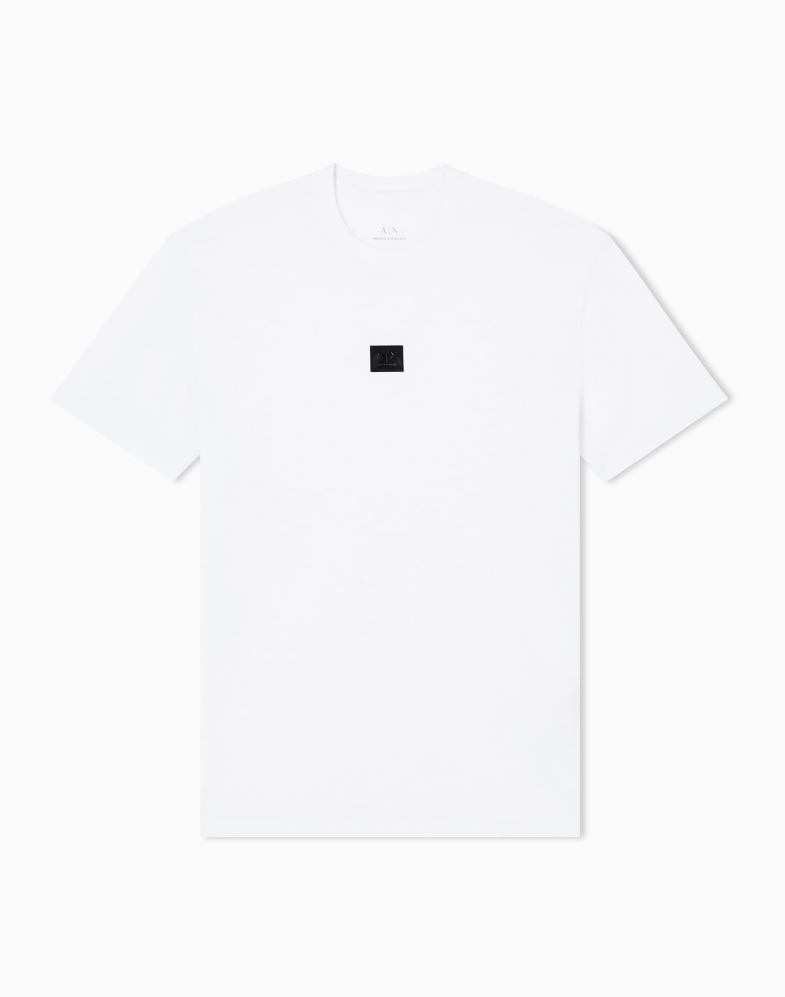 ミニロゴパッチ-半袖クルネックtシャツ-ホワイト--armani-exchange