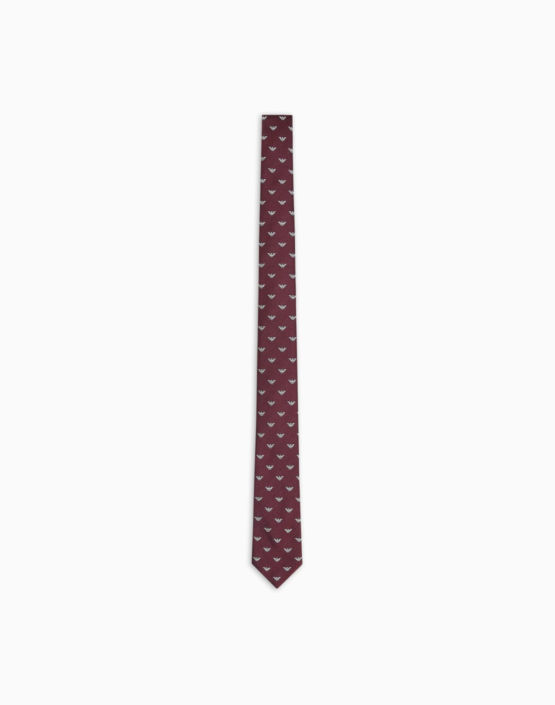 cravatta-in-pura-seta-jacquard-micro-eagle-all-over-bordeaux--emporio-armani