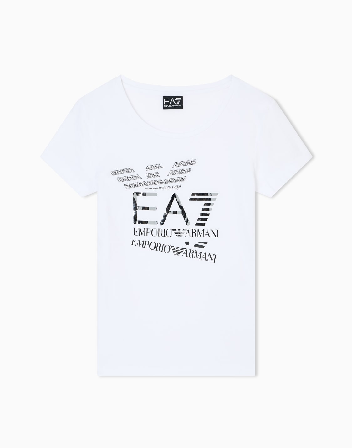 logo-series-프린트-디테일-스트레치-코튼-크루넥-티셔츠-화이트--ea7