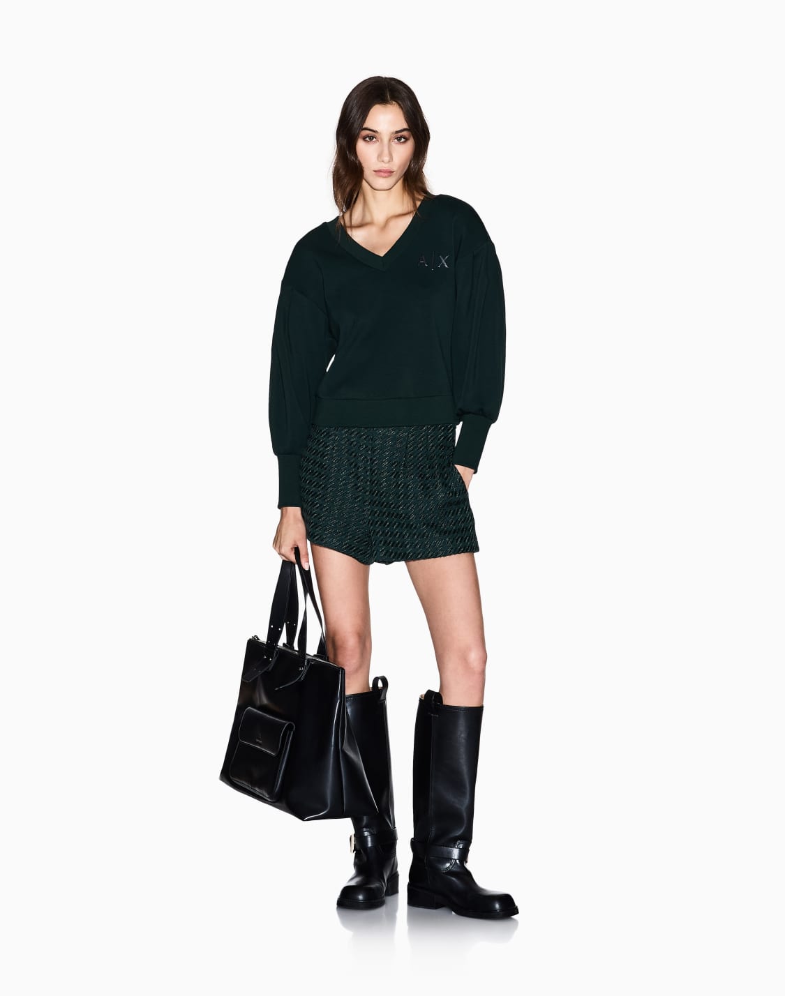 sweatshirts-without-hood-green--armani-exchange
