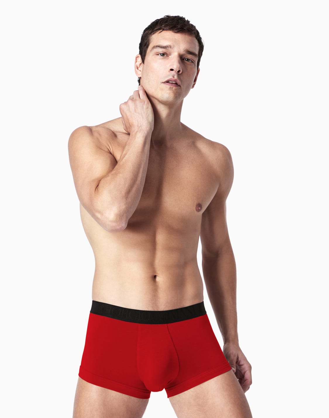 ボクサ-ストレッチジャジ素材-ロゴバンド-レッド--giorgio-armani