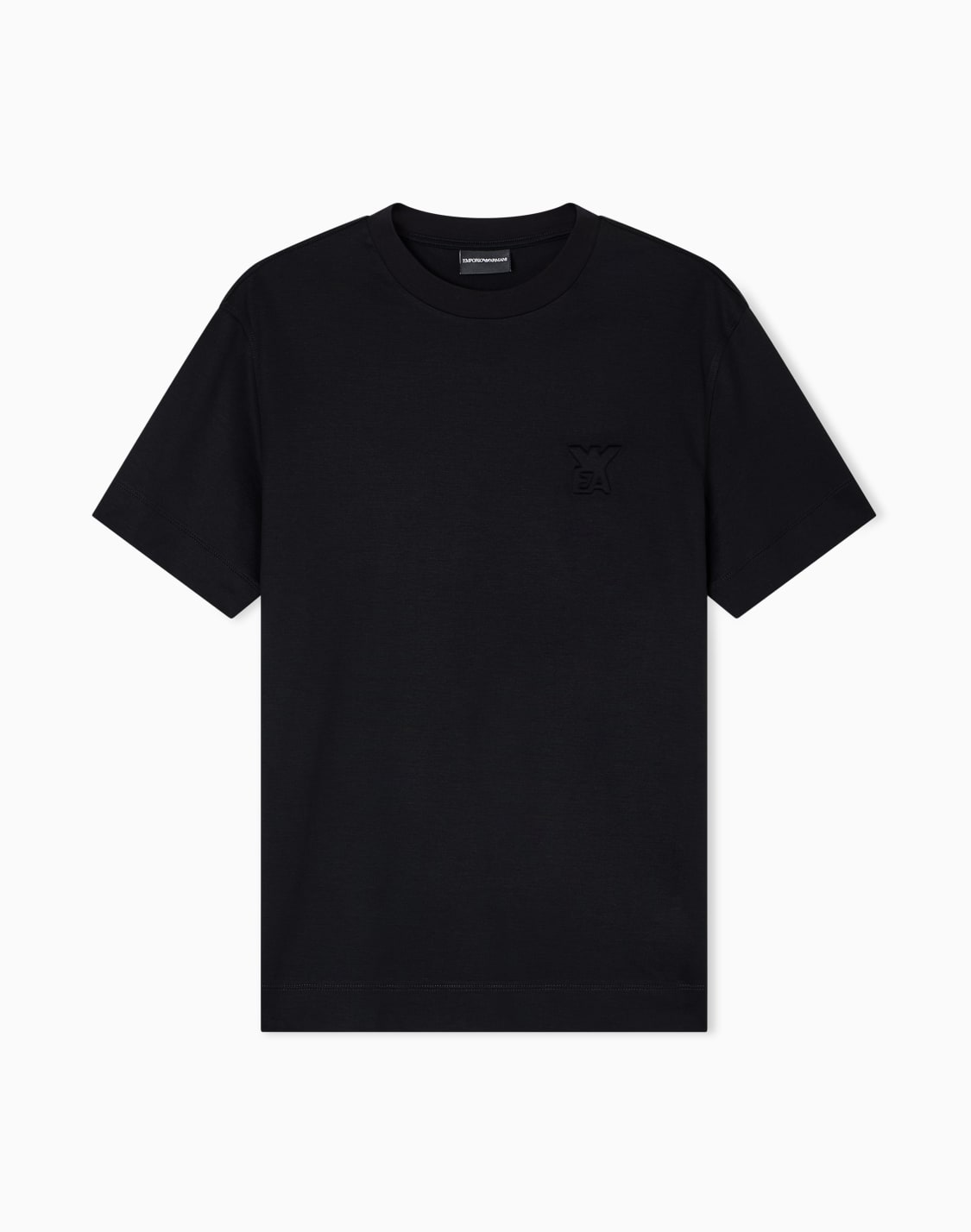 t-shirt-en-jersey-mlange-lyocell-avec-logo-bomb-asv-noir--emporio-armani