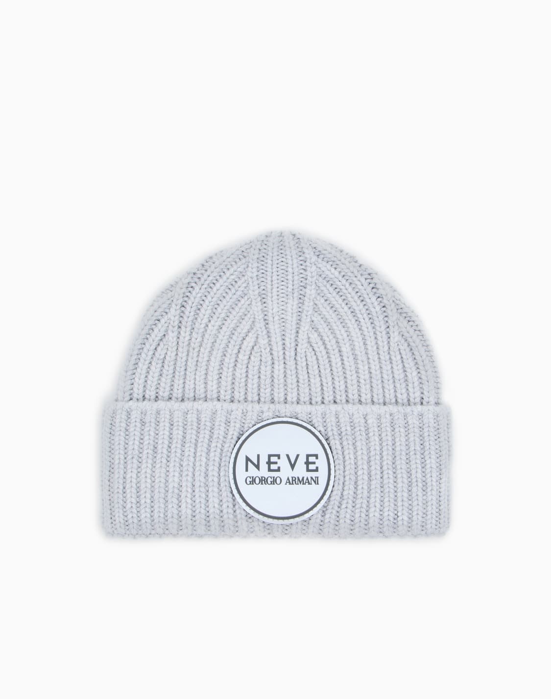 beanie-in-cashmere-a-coste-giorgio-armani-neve-grigio--giorgio-armani