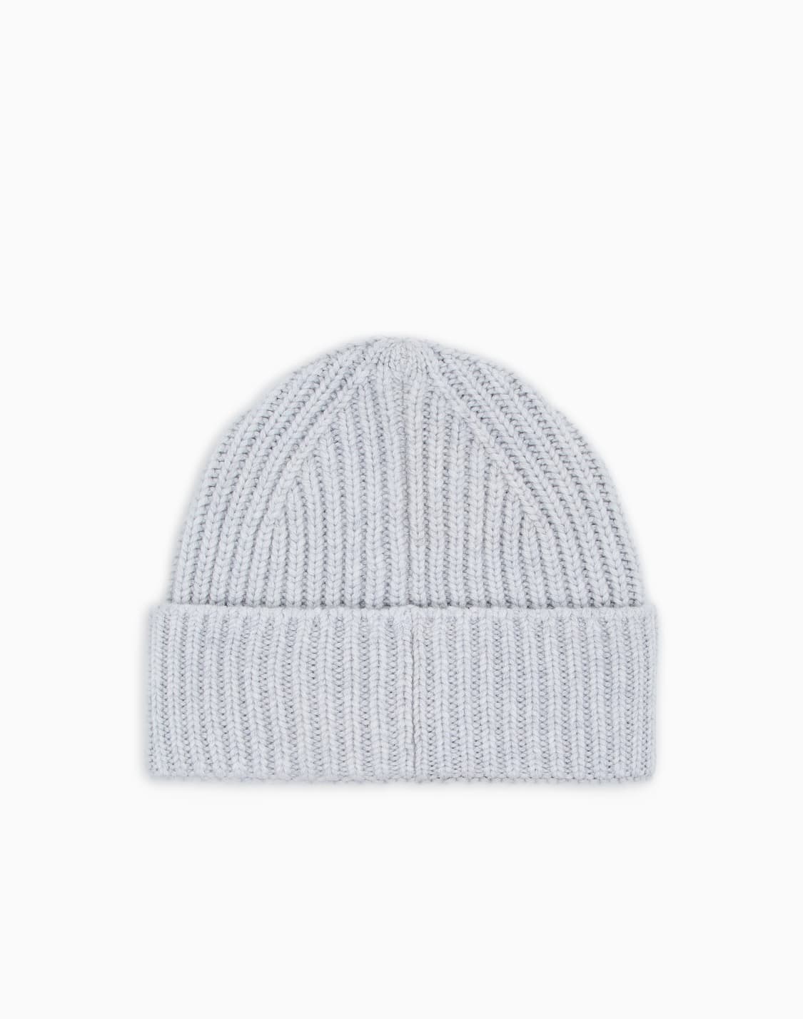 beanie-in-cashmere-a-coste-giorgio-armani-neve-grigio--giorgio-armani