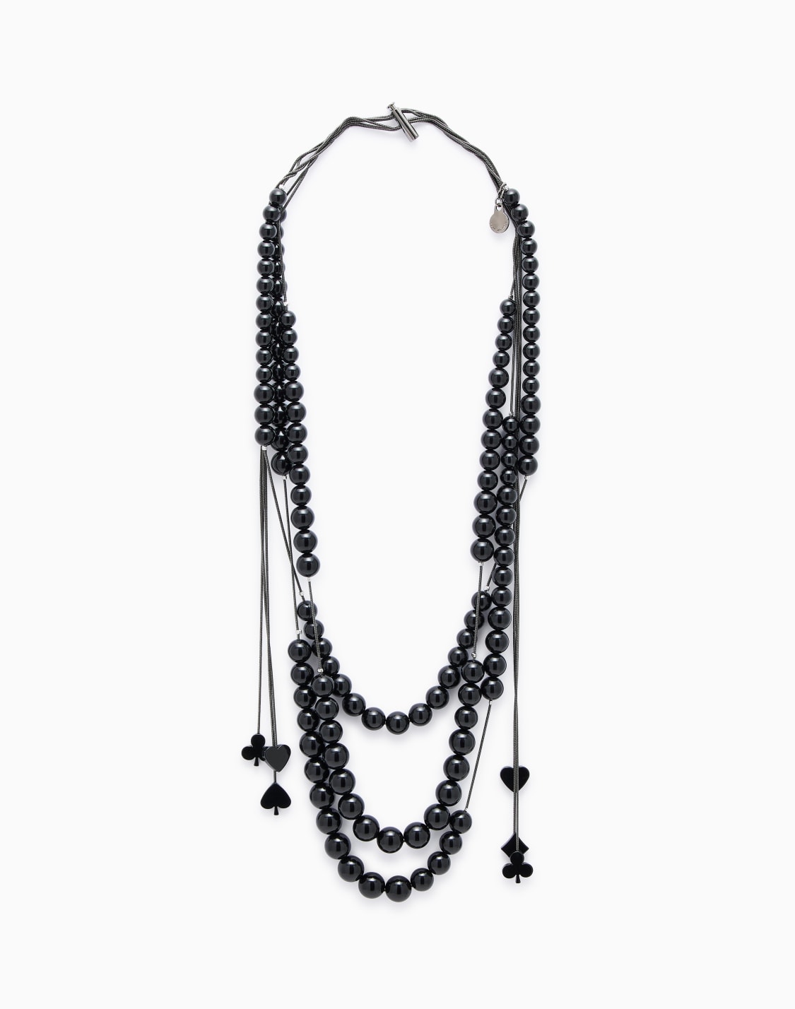 jeu-de-cartes-multistrand-necklace-black--emporio-armani