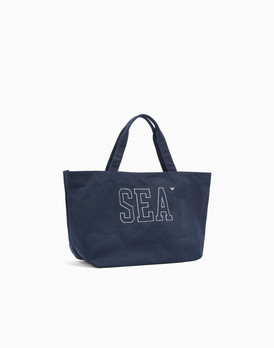 ビチウェア-ショッパ-キャンバス-シ刺繍-ネイビブル--emporio-armani