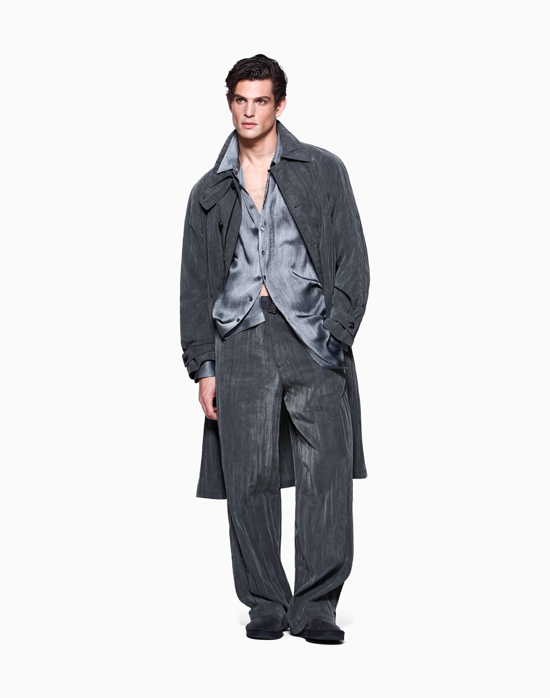 camicia-in-satin-di-misto-viscosa-asv-grigio--giorgio-armani