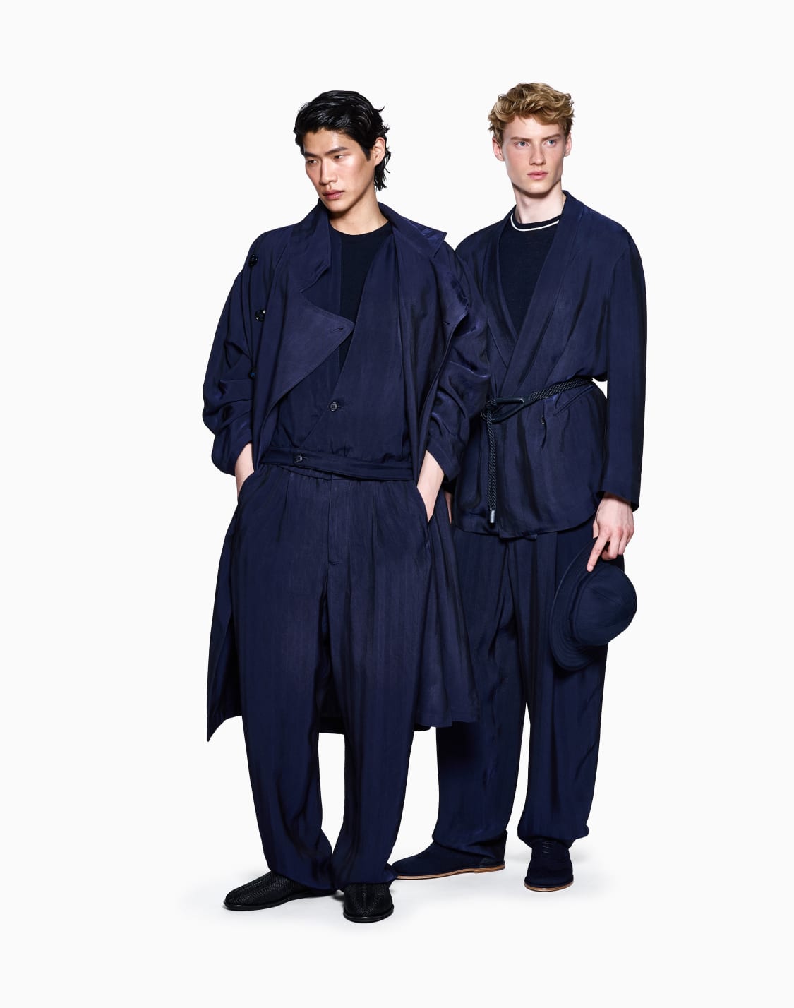 ウエストコト-ビスコスツイル-フェド加工-ネイビブル--giorgio-armani