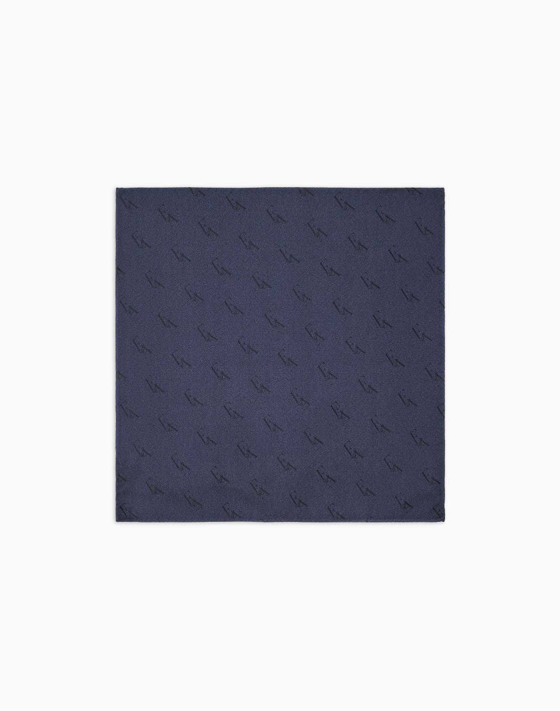 ポケットチフ-ピュアシルク-ジャカドeaロゴ-ネイビブル--emporio-armani