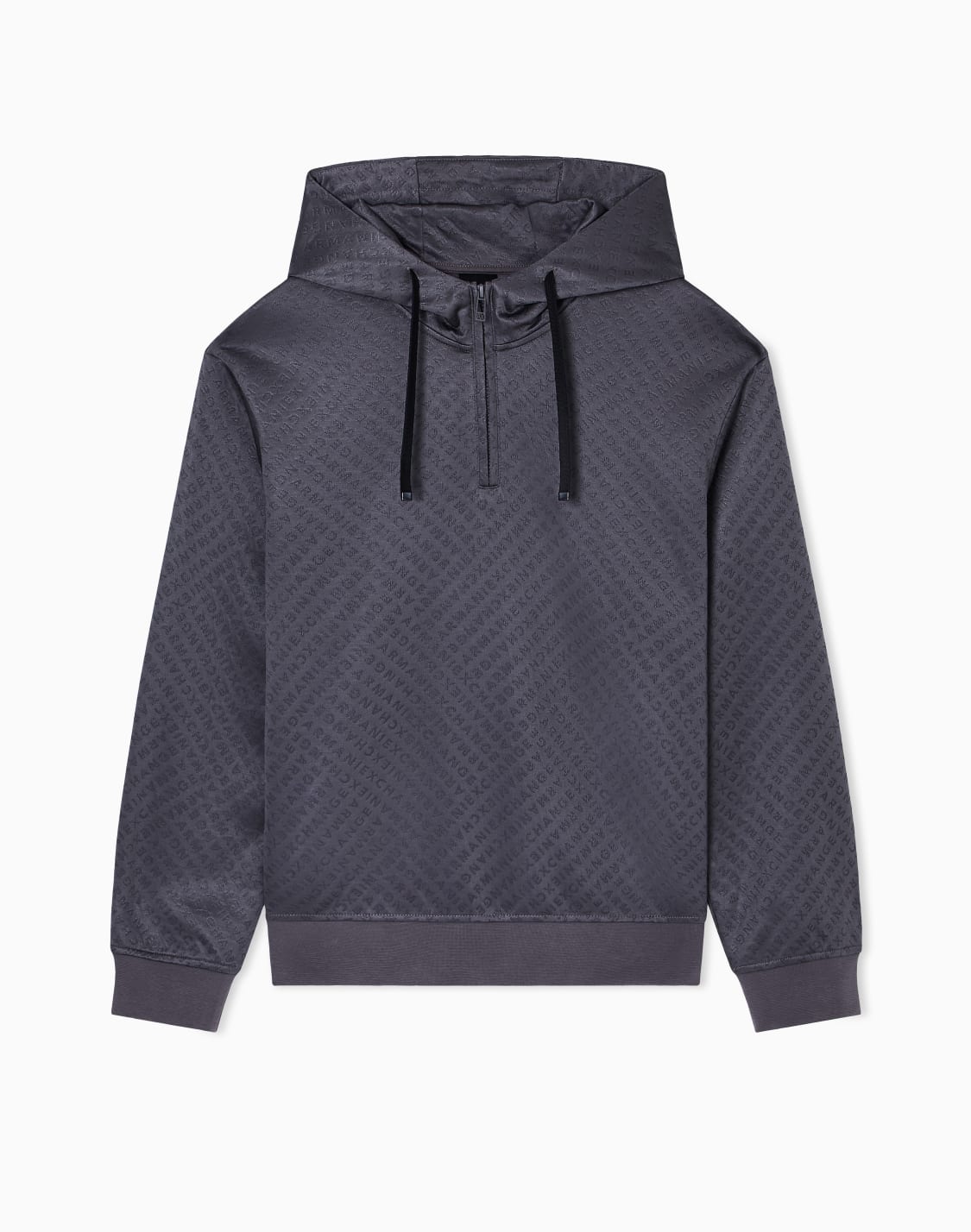sweat-capuche-micro-textur-gris--armani-exchange