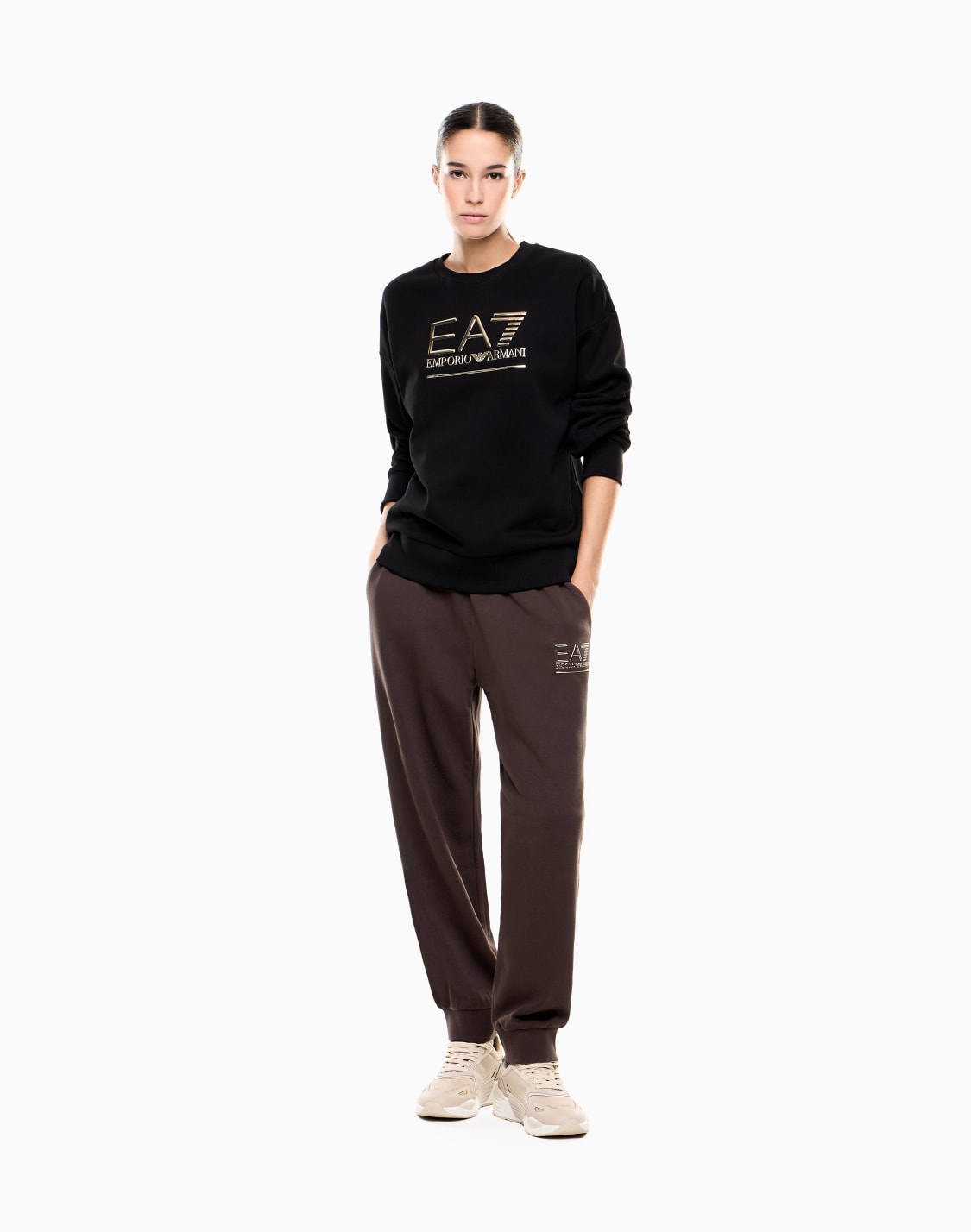 visibility-cotton-blend-joggers-brown--ea7
