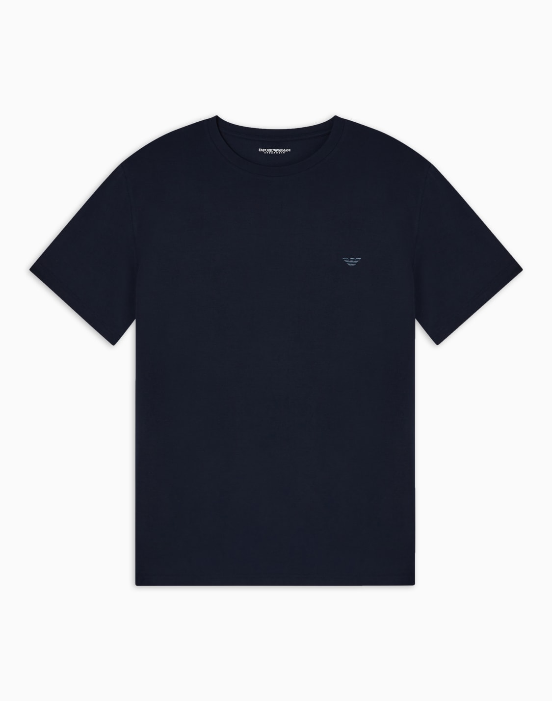 fitted-loungewear-t-shirt-in-soft-modal-navy-blue--emporio-armani