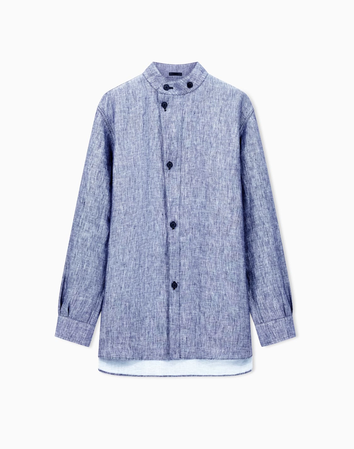 blouson-chemise-en-toile-double-de-lin-chin-bleu-clair--giorgio-armani