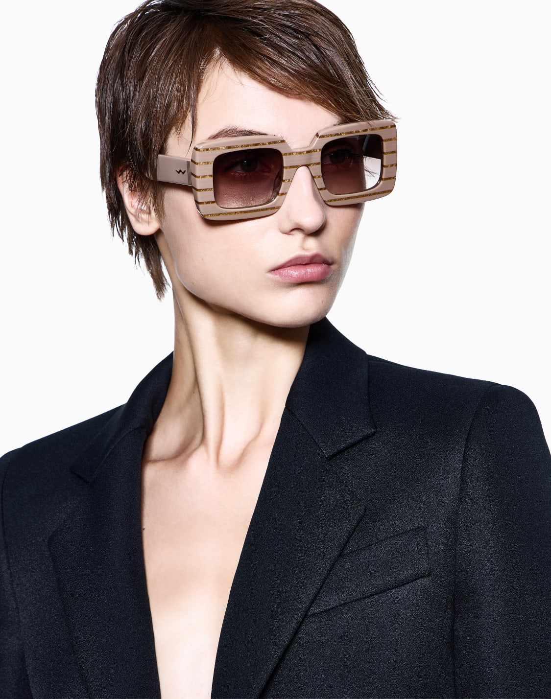 ウィメンズサングラス-オバサイズ-ベジュ--giorgio-armani