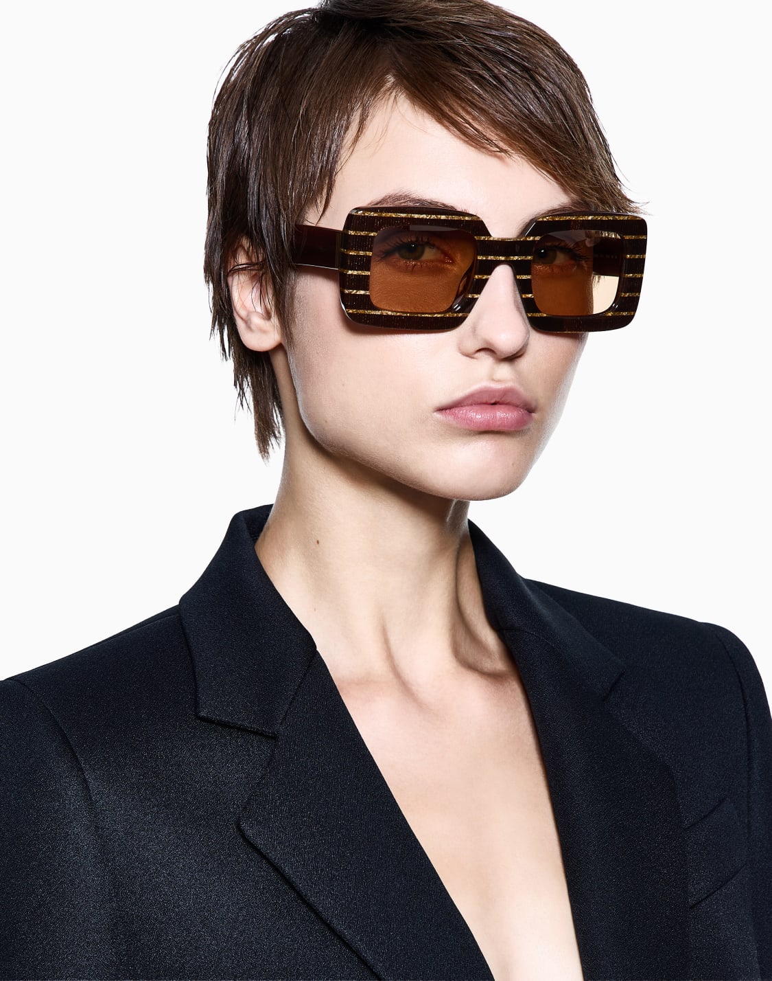 ウィメンズサングラス-オバサイズ-オレンジ--giorgio-armani