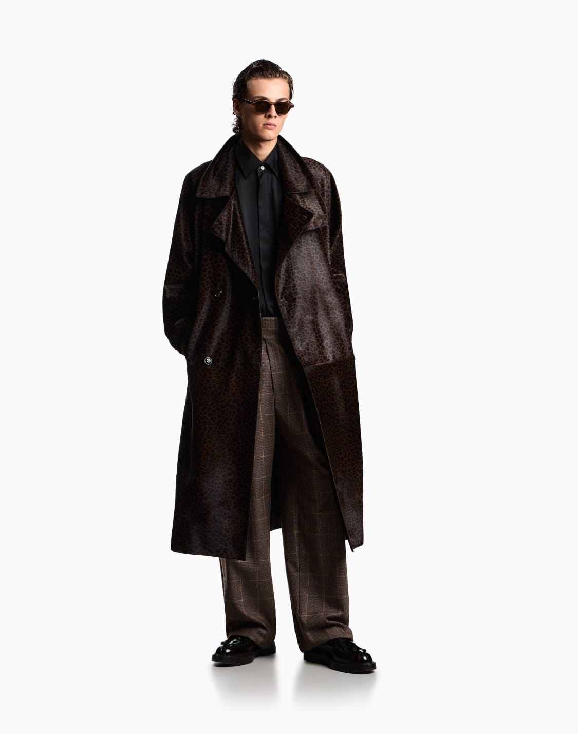 check-motif-flannel-trousers-with-pleats-brown--emporio-armani