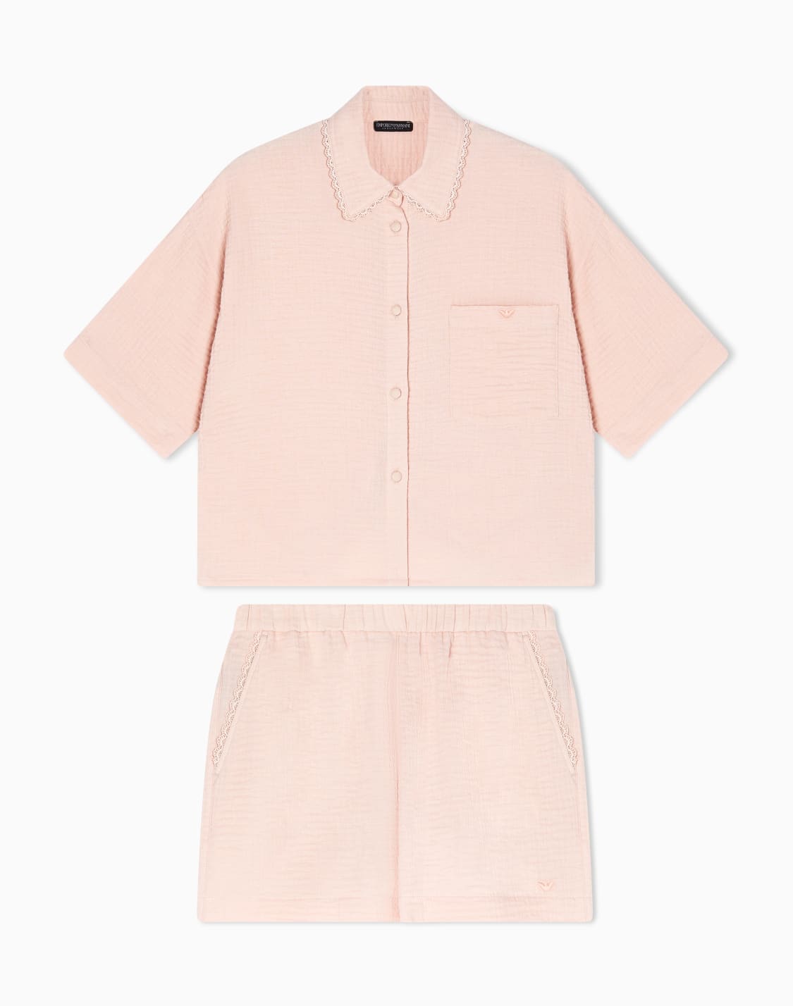 pyjama-avec-short-en-tissu-crpe-rose--emporio-armani