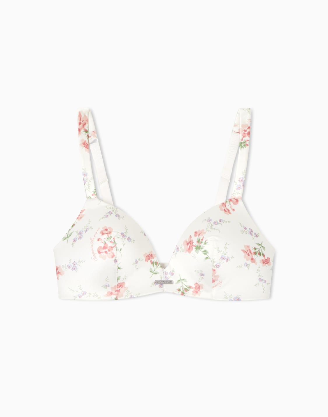 satin-microfibre-padded-triangle-bra-with-floral-print-patterned--emporio-armani